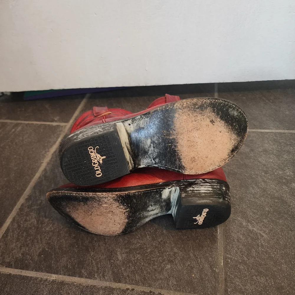 Old Gringo Red Short Cowgirl Boots - Picture 2 of 6